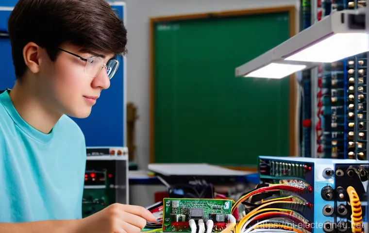 전자공학 전공 필수 과목 정리 - **Prompt for Basic Electronics: The Spark of Understanding**
    A young, enthusiastic university st...