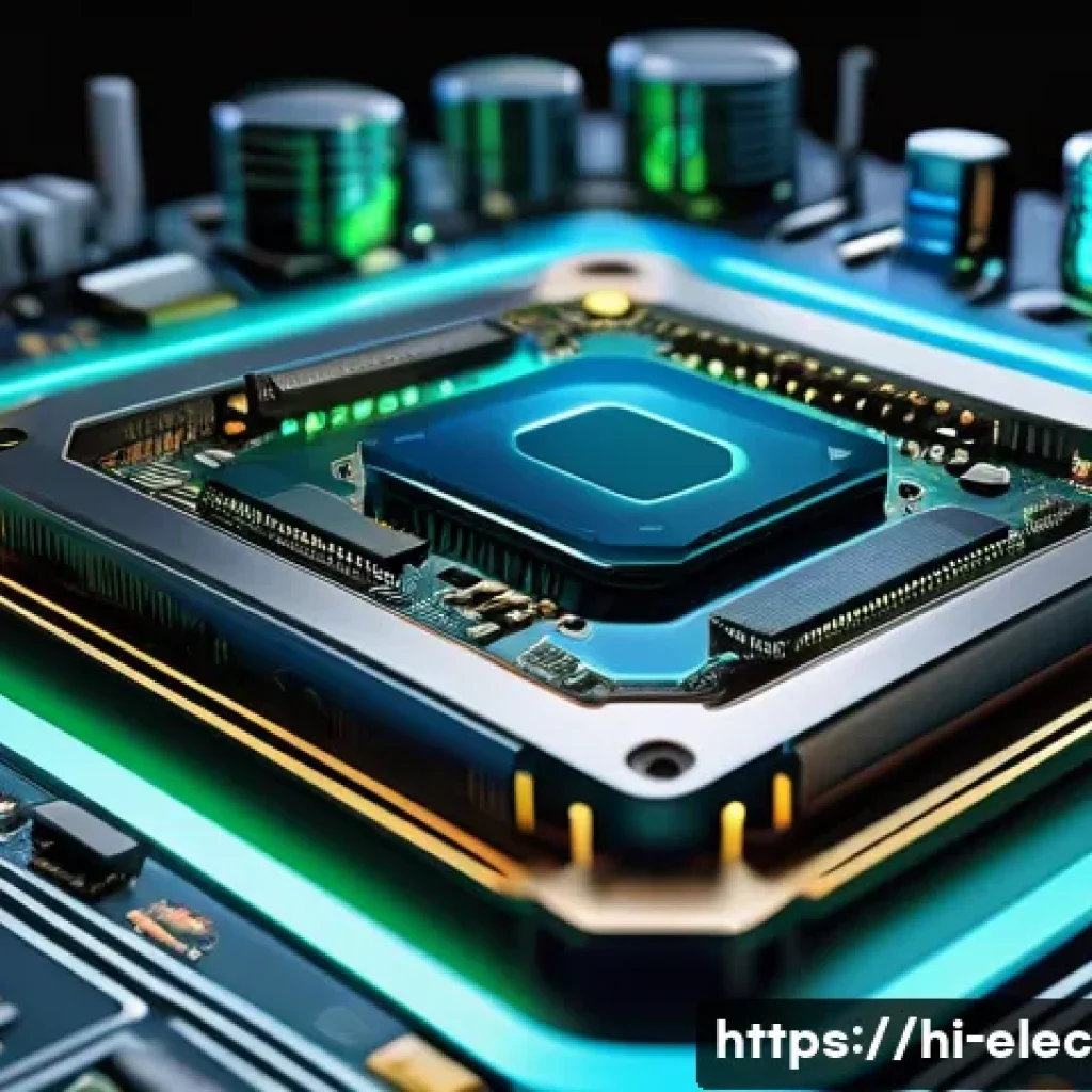 하드웨어와 소프트웨어 통합 설계 - A highly detailed and realistic illustration of a modern smart device’s internal hardware and softwa...